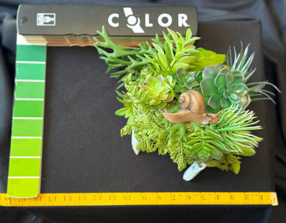 Secret Snail Trail Fascinator, Woodland Fairy Crown, Moss Green Headpiece, Cottagecore Hat, Fantasy Forest Crown, Whimsical Nature Headpiece