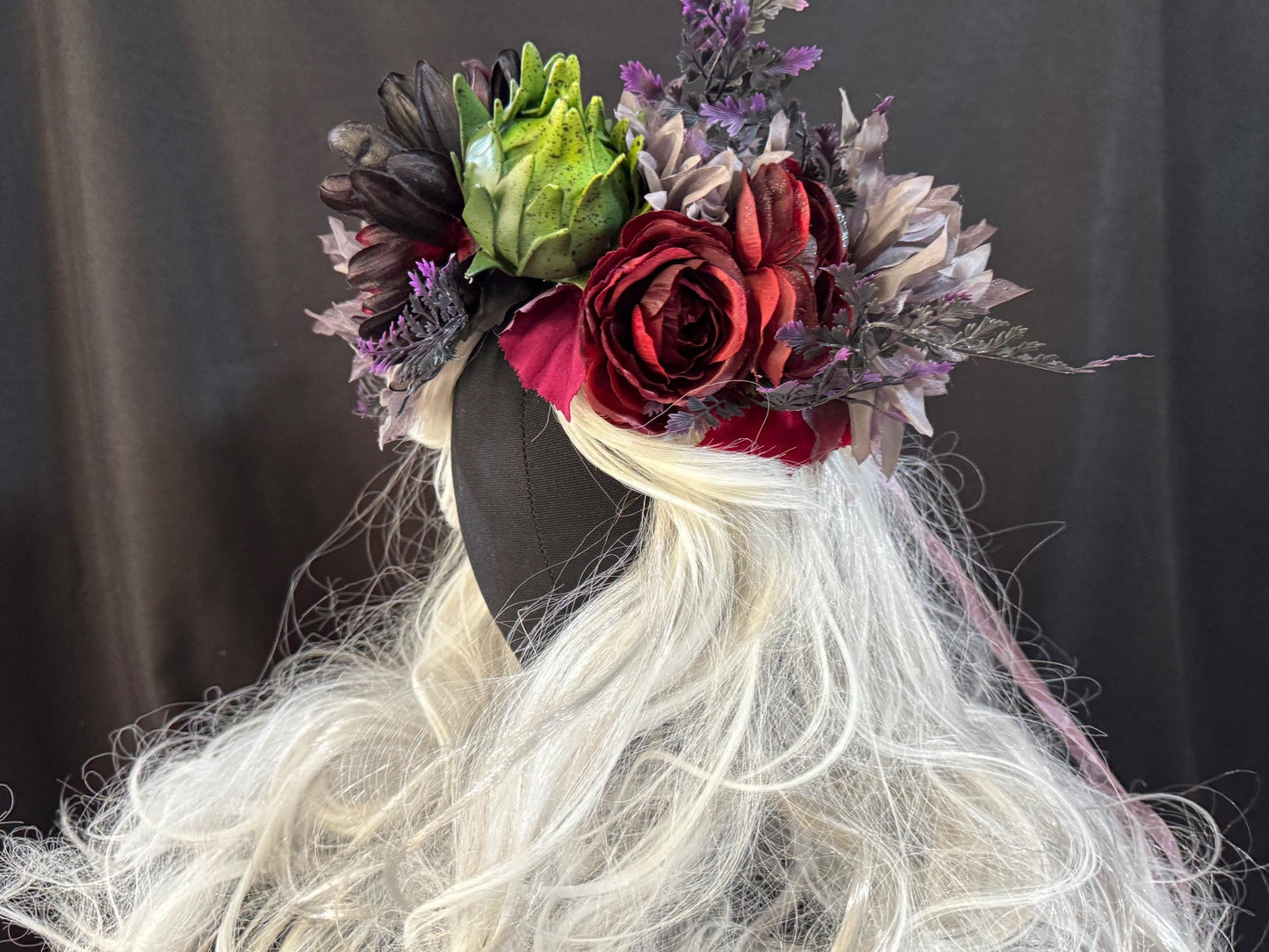 Little Shoppe Floral Garland,Flower Tiara,Flower Crown,Elven Princess Headpiece,Fairy-core,Renaissance Faire,Special Occasion Photoshoot