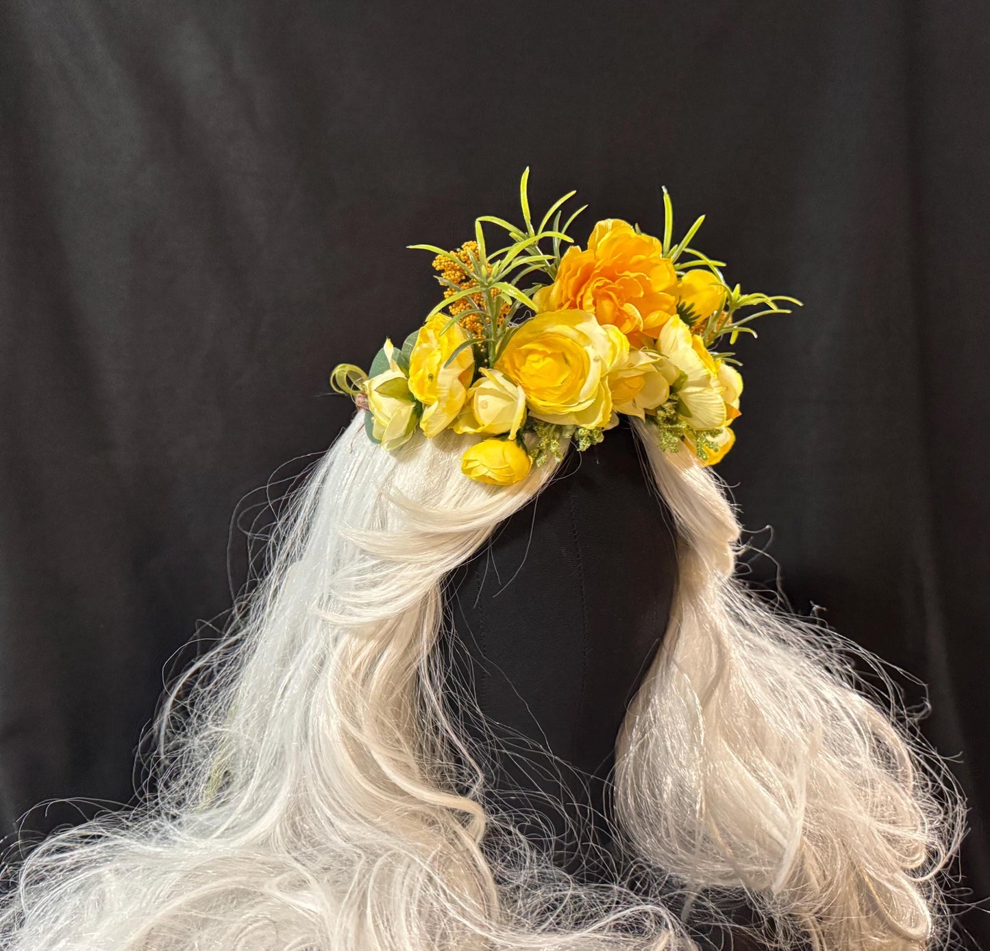 Spring Celebration Floral Garland,Flower Tiara,Flower Crown,Elven Princess Headpiece,Fairy-core,Renaissance Faire,Special Photoshoot