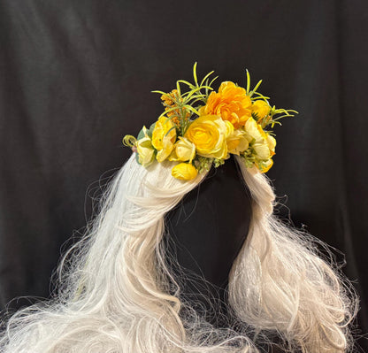 Spring Celebration Floral Garland | Flower Tiara, Flower Crown, Elven Princess Headpiece, Fairy-core, Ren Faire, Special Photoshoot