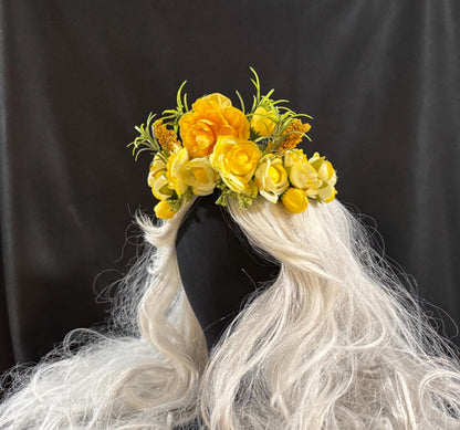 Spring Celebration Floral Garland | Flower Tiara, Flower Crown, Elven Princess Headpiece, Fairy-core, Ren Faire, Special Photoshoot