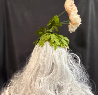 Fancy Floral Fascinator, Floral Crown Headpiece, Flower Crown Fascinator, Garden Headpiece, Wedding Fascinator, Fairycore Headpiece