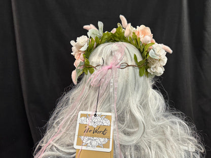 Little Lamb Floral  Garland | Flower Tiara, Flower Crown, Elven Princess Headpiece, Fairy-core, Ren Faire, Special Occasion Photoshoot