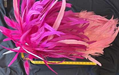 Pink Unicorn Fascinator | Feather Tiara, Feather Crown, Unicorn Princess Headpiece, Fairy-core, Ren Faire, Pride Day, Fantasy Photoshoot