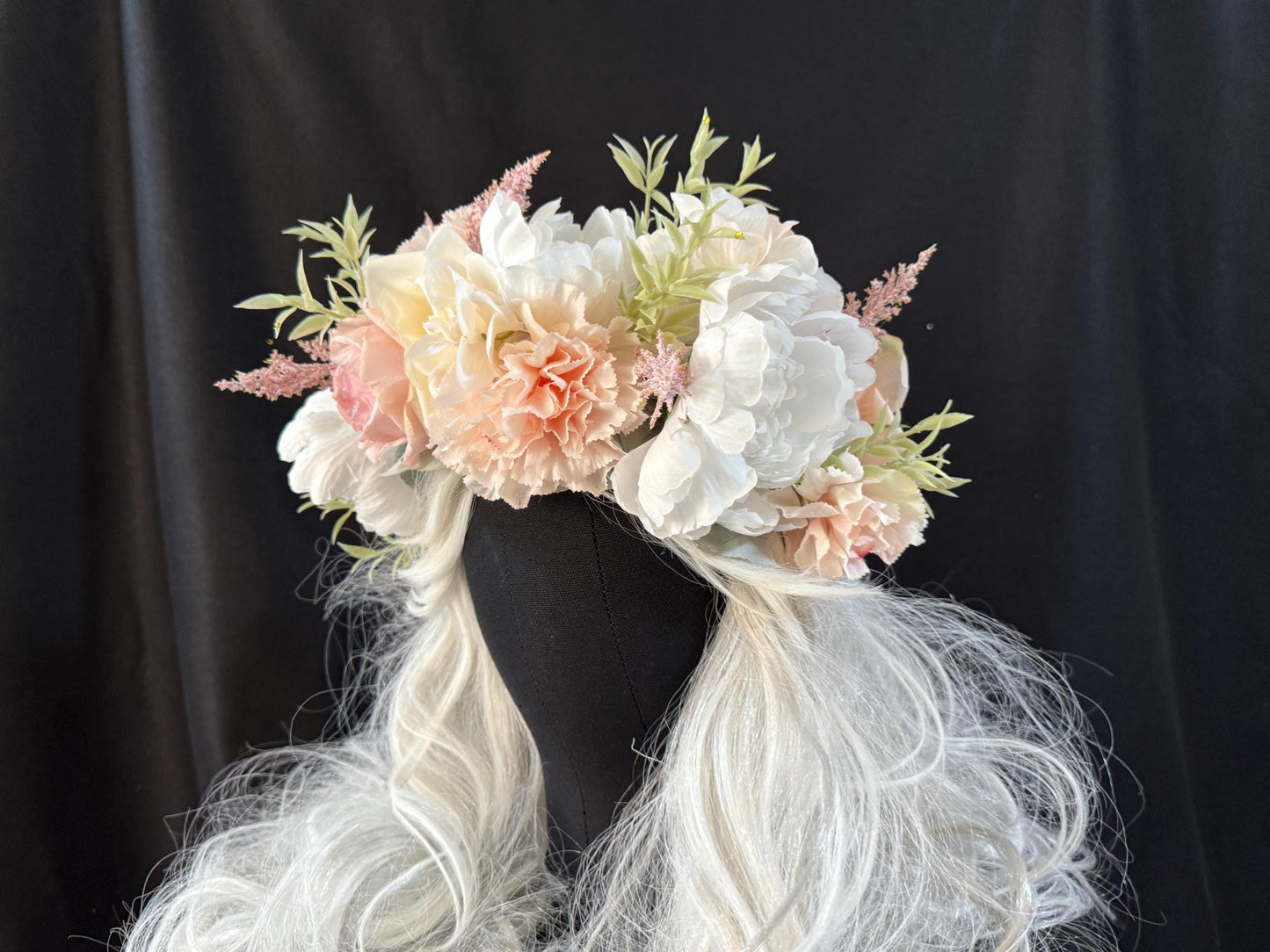 Ring Around the Rosey Floral Garland,Flower Tiara,Flower Crown,Elven Princess Headpiece,Fairy-core,Ren Faire,Special Occasion Photoshoot