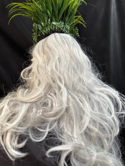 Crown of Long Grasses Fascinator, Fern Woodland Crown, Moss Headpiece, Cottagecore Crown, Forest Fae Fascinator, Elven Nature Headpiece
