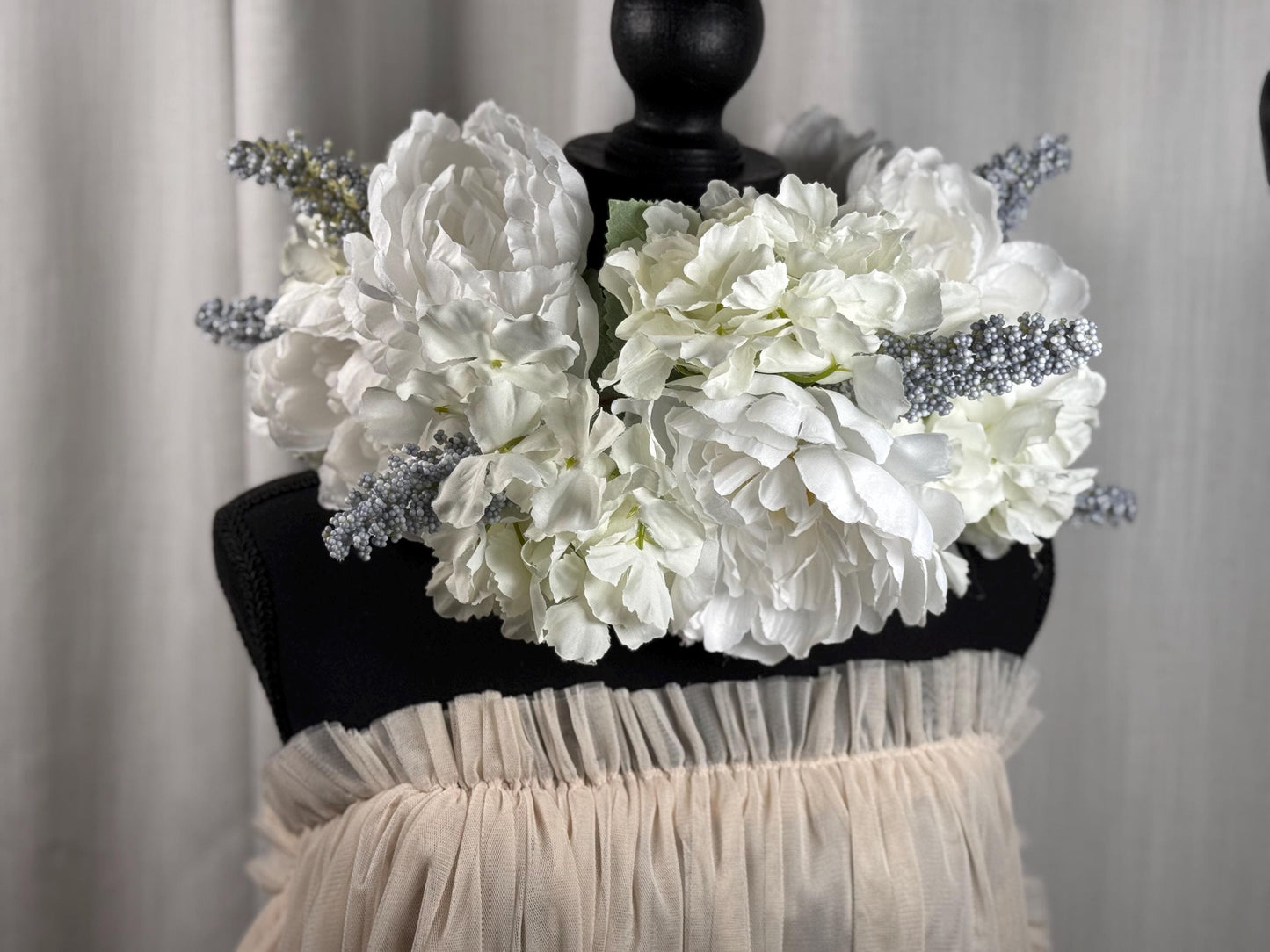 Peri - wink Floral Garland,Flower Tiara,Flower Crown,Elven Princess Headpiece,Fairy-core,Renaissance Faire,Special Occasion Photoshoot