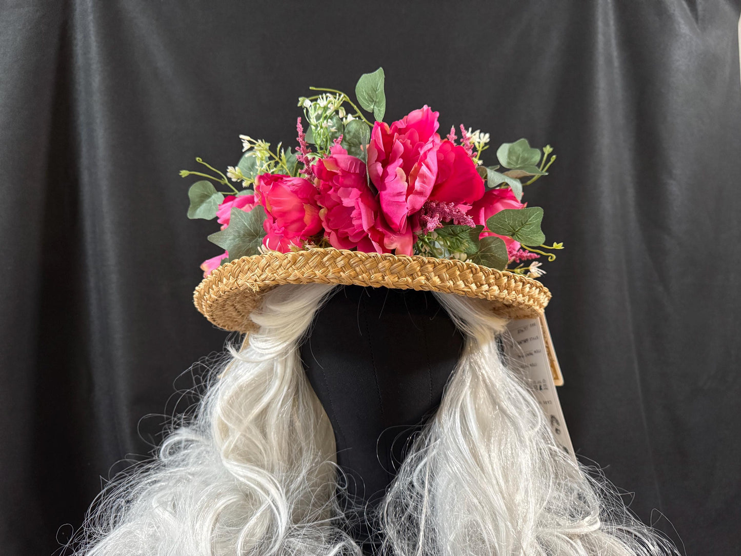 Peony Pink Floral Garland,Flower Tiara,Flower Crown,Elven Princess Headpiece,Fairy-core,Renaissance Faire,Special Occasion Photoshoot