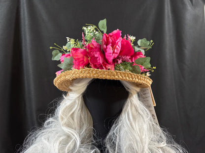 Peony Pink Floral Garland | Flower Tiara, Flower Crown, Elven Princess Headpiece, Fairy-core, Ren Faire, Special Occasion Photoshoot