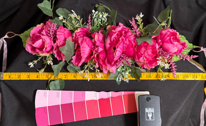 Peony Pink Floral Garland | Flower Tiara, Flower Crown, Elven Princess Headpiece, Fairy-core, Ren Faire, Special Occasion Photoshoot
