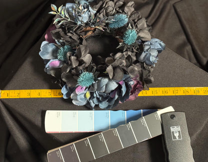 Twilight's Kiss Floral Halo Headdress, Dark Flower Crown, Gothic Crown, Fairy Crown, Cherub Halo, Witchy Headpiece, Photoshoot Prop