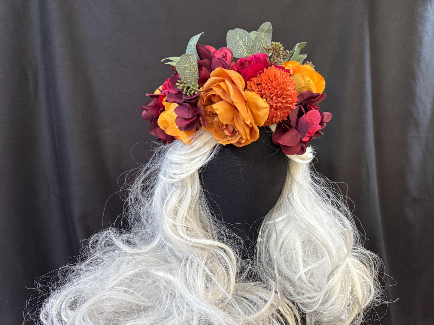 Spiced Floral Garland | Flower Tiara, Flower Crown, Elven Princess Headpiece, Fairy-core, Renaissance Faire, Special Occasion Photoshoot
