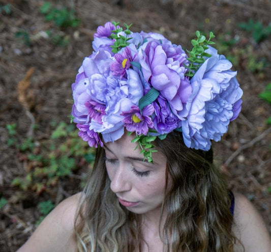 Prince's Dream Floral Garland,Flower Tiara,Flower Crown,Elven Princess Headpiece,Fairy-core,Renaissance Faire,Special Occasion Photoshoot