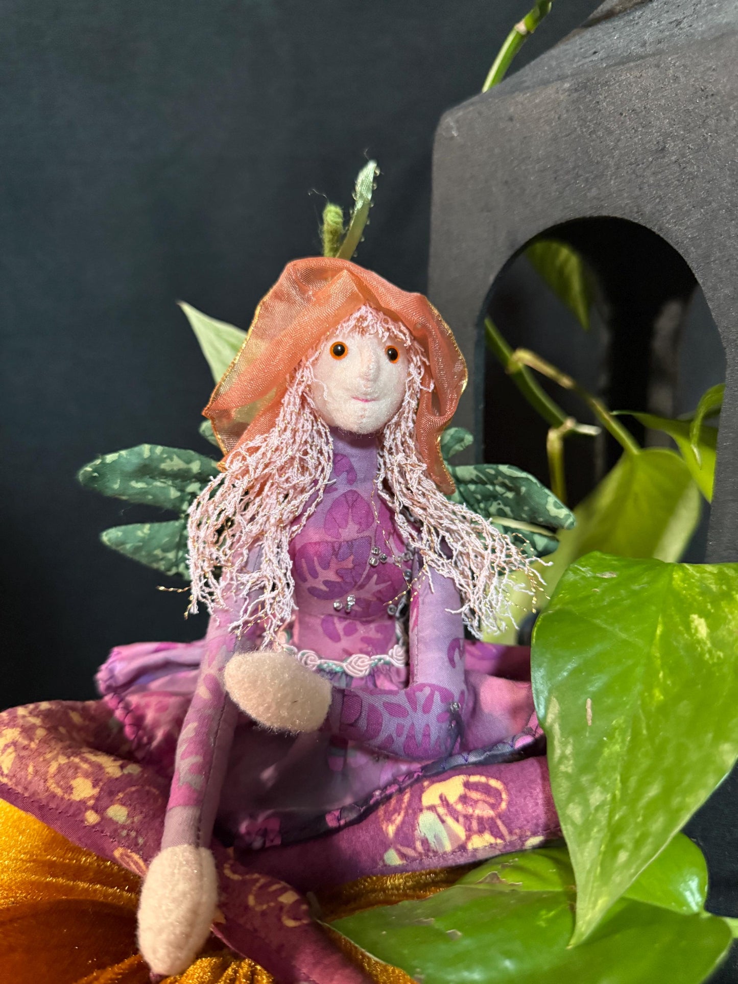 THISTLE,Faerie Friend,Sprite, Pixie,Handmade Doll,A One-of-a-Kind addition to Your Character Story,Fantasy,LARP,Ren Faire,Fairy Core