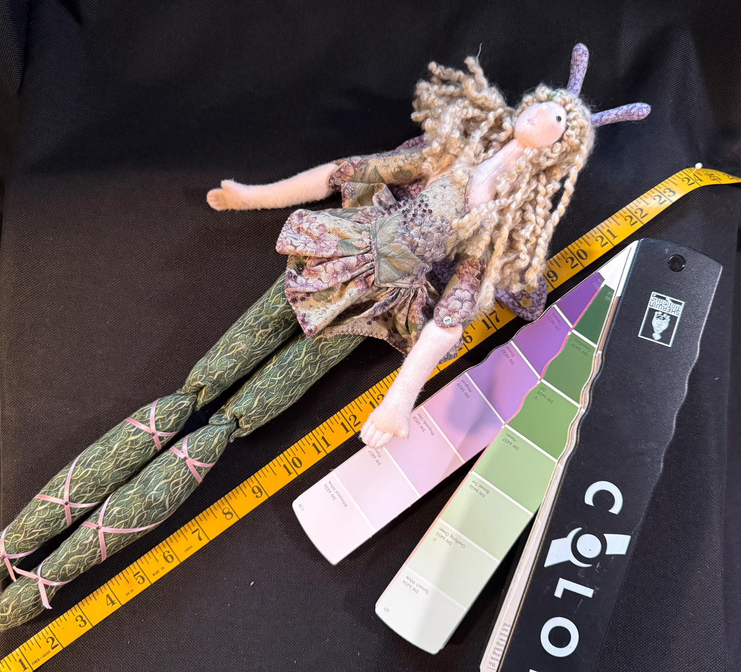 SAGEBLOOM,Faerie Friend,Sprite, Pixie,Handmade Doll,A One-of-a-Kind addition to Your Character Story,Fantasy,LARP,Ren Faire,Fairy Core