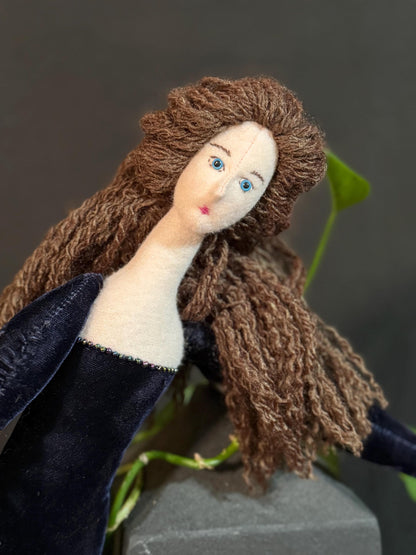 Twilight Faerie Friend – Handmade Pixie Art Doll – One-of-a-Kind Fantasy Companion – Ren Faire / LARP Familiar – Fairycore Collectible