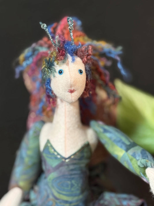 BRAMBLE VEIL,Faerie Friend,Sprite, Pixie,Handmade Doll,One-of-a-Kind addition to Your Character Story,Fantasy,LARP,Ren Faire,FairyCore