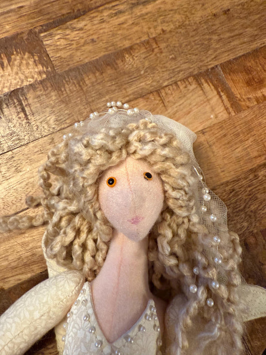PEARLWYN,Faerie Friend,Sprite, Pixie,Handmade Doll,One-of-a-Kind addition to Your Character Story,Fantasy,LARP,Ren Faire,FairyCore