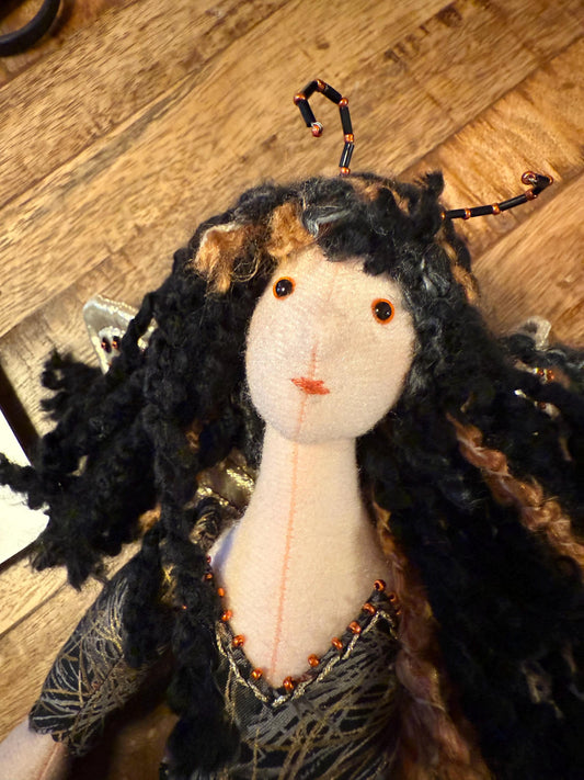 OBSIDAWN,Faerie Friend,Sprite, Pixie,Handmade Doll,One-of-a-Kind addition to Your Character Story,Fantasy,LARP,Ren Faire,FairyCore