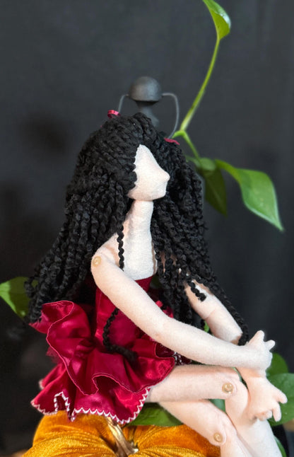 Lost Lite Dancer Faerie Friend – Handmade Pixie Art Doll – One-of-a-Kind Fantasy Companion – Renaissance Faire / LARP Familiar
