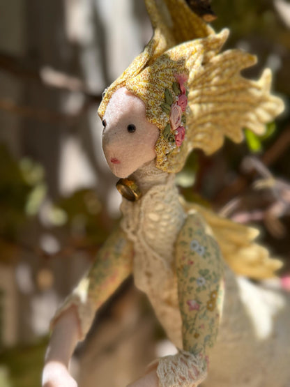 ANGELICA Faerie Friend | Sprite, Pixie, Handmade Doll, One-of-a-Kind addition to Your Character Story, Fantasy, LARP, Ren Faire, FairyCore