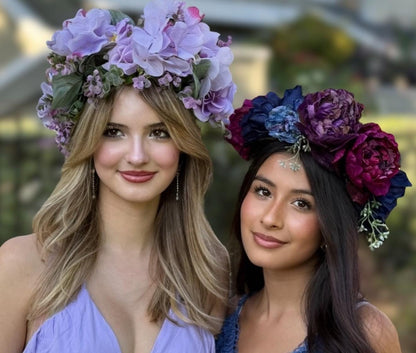 Sunset Sky Floral Garland | Flower Tiara, Flower Crown, Elven Princess Headpiece, Fairy-core, Ren Faire, Special Occasion Photoshoot