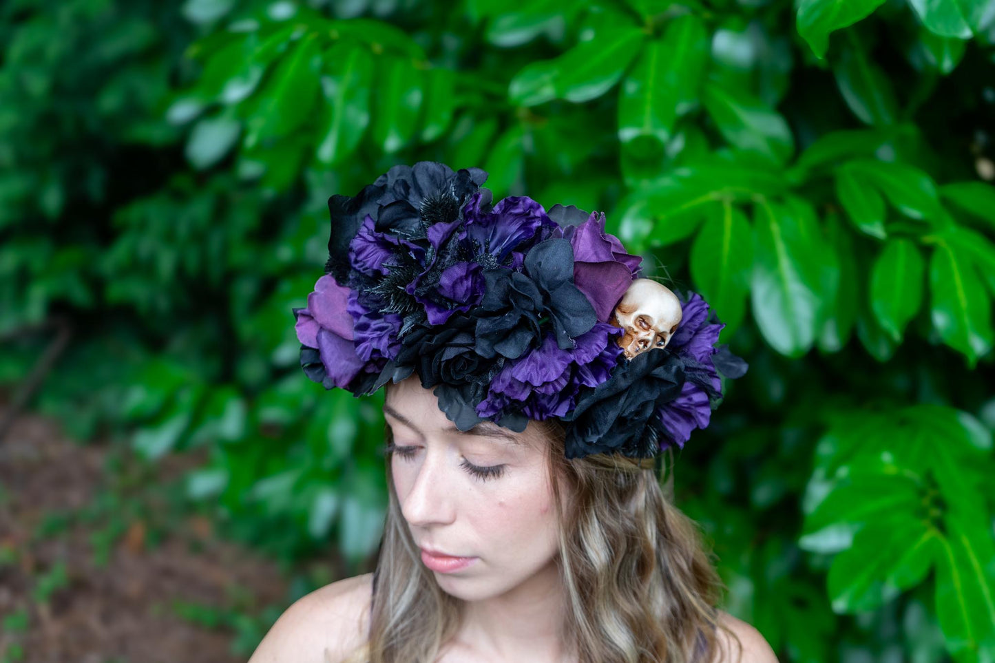 All Hallows Floral Garland,Flower Tiara,Flower Crown,Elven Princess Headpiece,Fairy-core,Renaissance Faire,Special Occasion Photoshoot