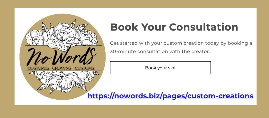 Personal Design Consultation/One on One/Your Ideas Brought to Life/Cosplay/Special Event/LARP/Ren Faire/Photo Shoot/Milestone Event