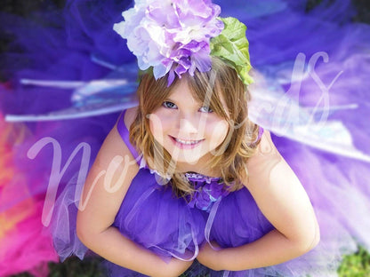 Twilight Bloom Fairy of the Violet Glade (CHILD 6-8) | Flower Fae, Masquerade, MardiGras, Photoshoot,Fantasy,LARP,RenFaire,FairyCore,Costume