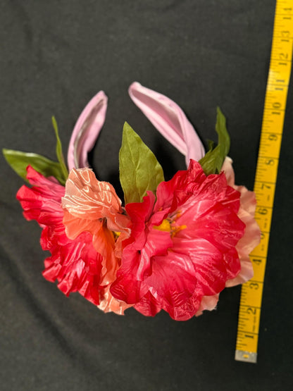 Child Poppy Fairy Costume – Pink Wings & Floral Crown – Blossom Sprite of the Poppy Hollow – Fairy Party / Ren Faire Outfit – Size 6–8