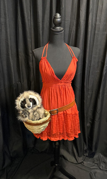 Trixel the Raccoon Critter Companion | Plush Pal, Helper Hand Puppet, A One-of-a-Kind, Your Character Story, Fantasy, LARP, Ren Faire