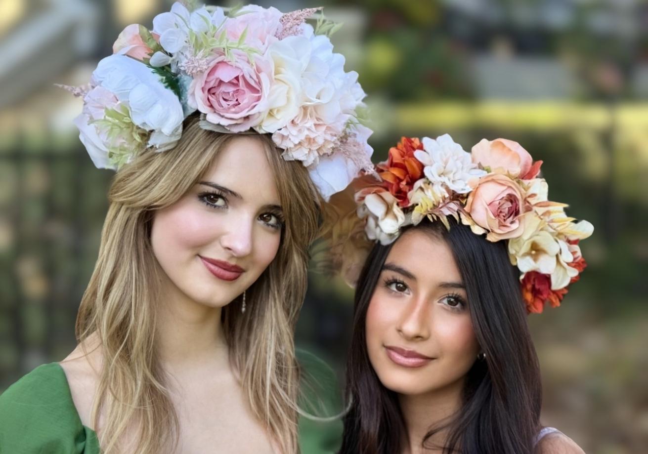 Ring Around the Rosey Floral Garland,Flower Tiara,Flower Crown,Elven Princess Headpiece,Fairy-core,Ren Faire,Special Occasion Photoshoot