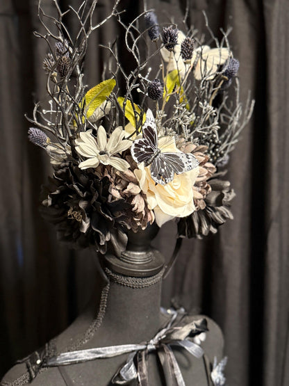Nitebloom Butterfly Princess (ADULT4-6) | Dark Butterlfy, Masquerade, MardiGras, Photoshoot, Fantasy, LARP, RenFaire, FairyCore, Costume