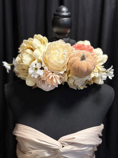 Cream with My Coffee — LUX Garland Duet | Head & Hip Floral Garlands, Flower Crown, Fairy-core, Ren Faire, Special Occasion Photoshoot