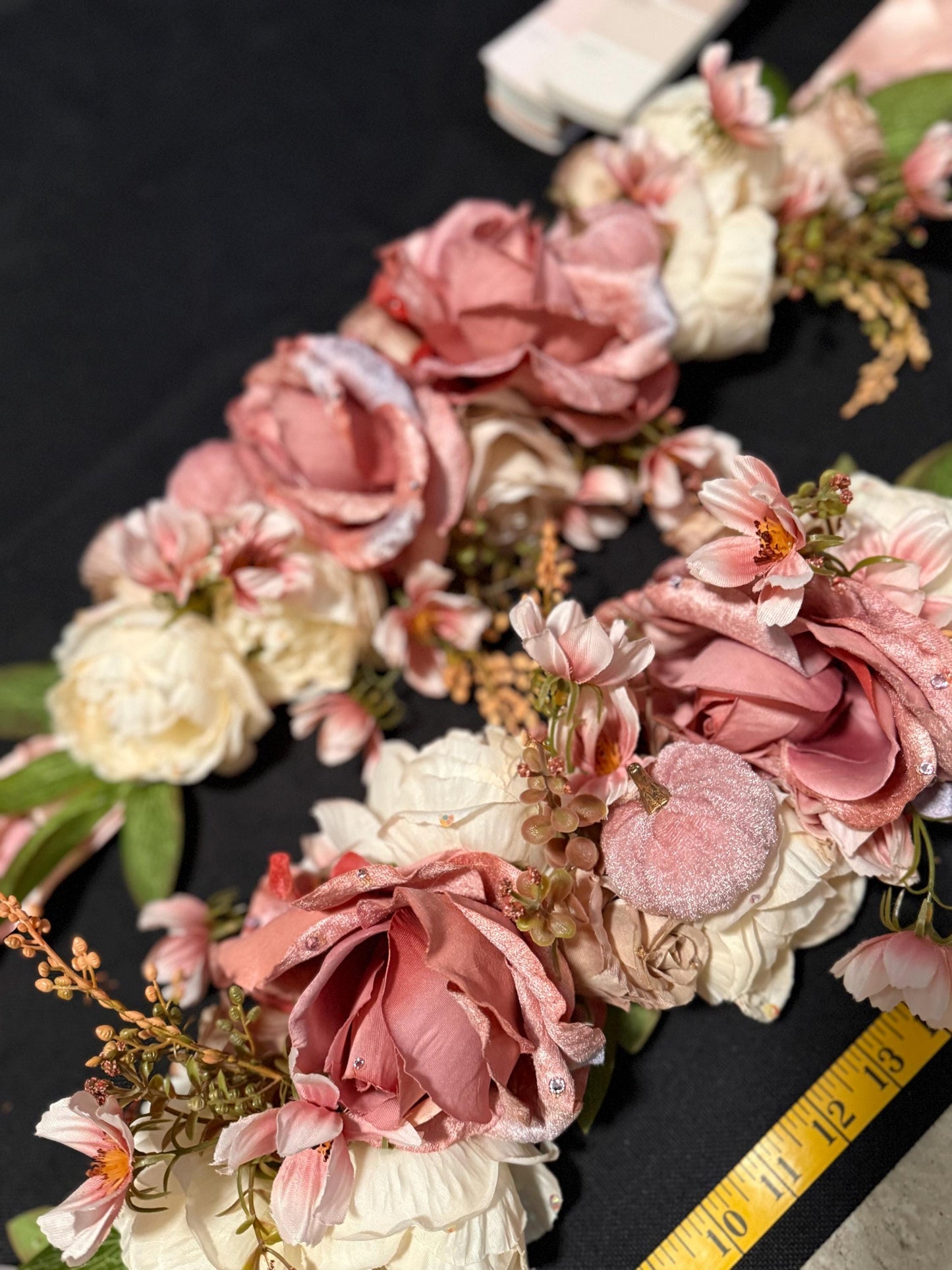 Don’t Make Me Blush — LUX Garland Duet,Head & Hip Floral Garlands,Flower Crown,Fairy-core,Renaissance Faire,Special Occasion Photoshoot