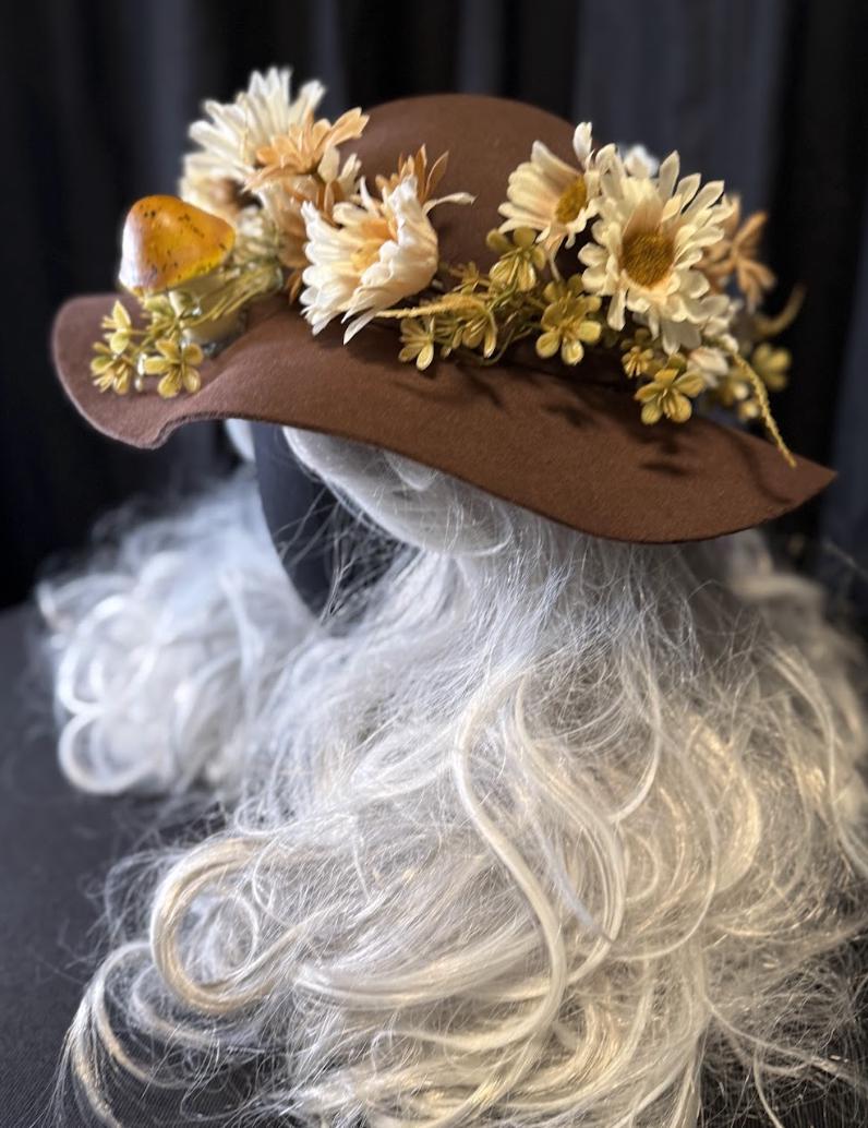 Daisy Chain Woodland Boho Hat – Mushroom Hat, Cottagecore Hat, Fairy Garden Hat, Floral Wide Brim Hat, Festival Hat