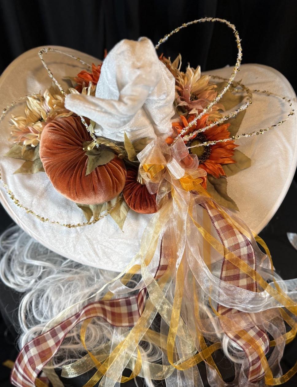 Wiccan White Witch Hat – White Velvet Witch Hat, Autumn Harvest Hat, Light Witch Aesthetic, Halloween Costume, Ren Faire, Cosplay Headpiece