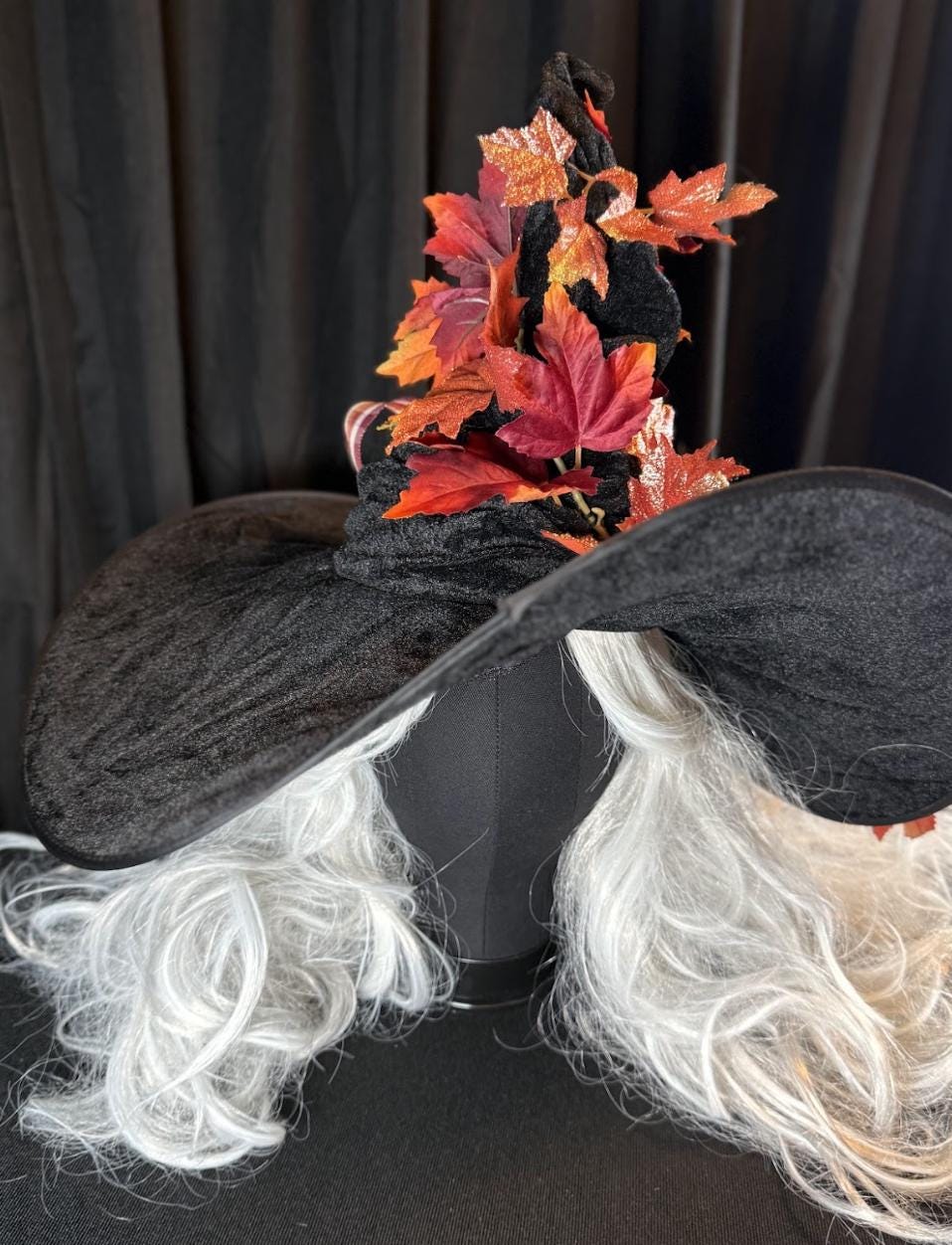 Spiced Spell Witch Hat – Embellished Autumn Witch Hat, Fall Harvest Hat, Pumpkin Witch Hat, Halloween Costume, Ren Faire, Cosplay Headpiece