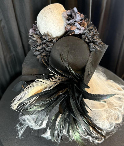 Dead Men Tell No Tales Pirate Hat – Skull Tricorn Hat, Gothic Pirate Hat, Renaissance Faire Costume, LARP Headpiece, Theatrical Hat