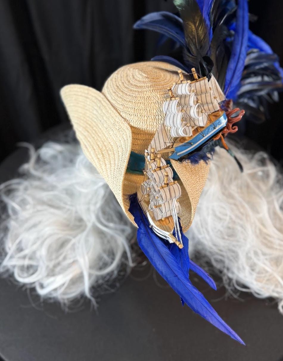 The Chase Pirate Hat – Kraken Battle Hat, Storytelling Costume Hat, LARP Headpiece, Renaissance Faire Pirate, Theatrical Headwear