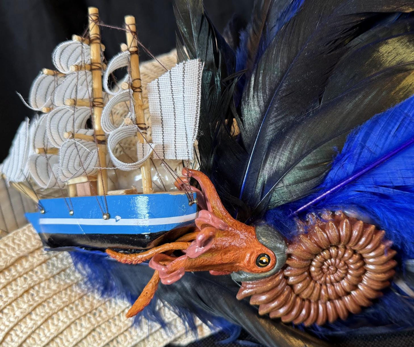 The Chase Pirate Hat – Kraken Battle Hat, Storytelling Costume Hat, LARP Headpiece, Renaissance Faire Pirate, Theatrical Headwear