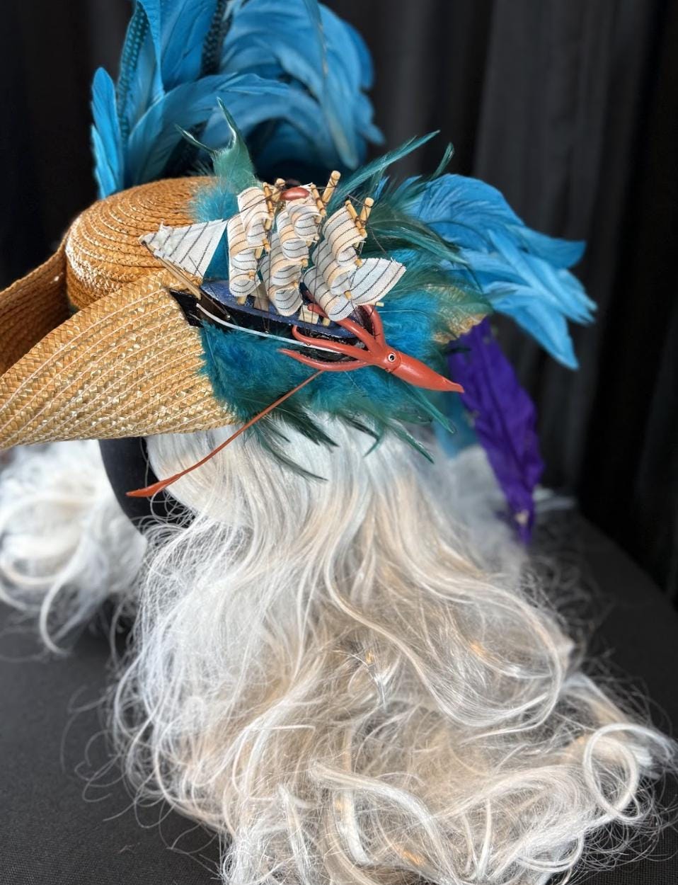 One Piece (at a Time) Pirate Hat – Kraken Ship Hat, Storytelling Costume Hat, LARP Headpiece, Renaissance Faire Pirate, Theatrical Headwear