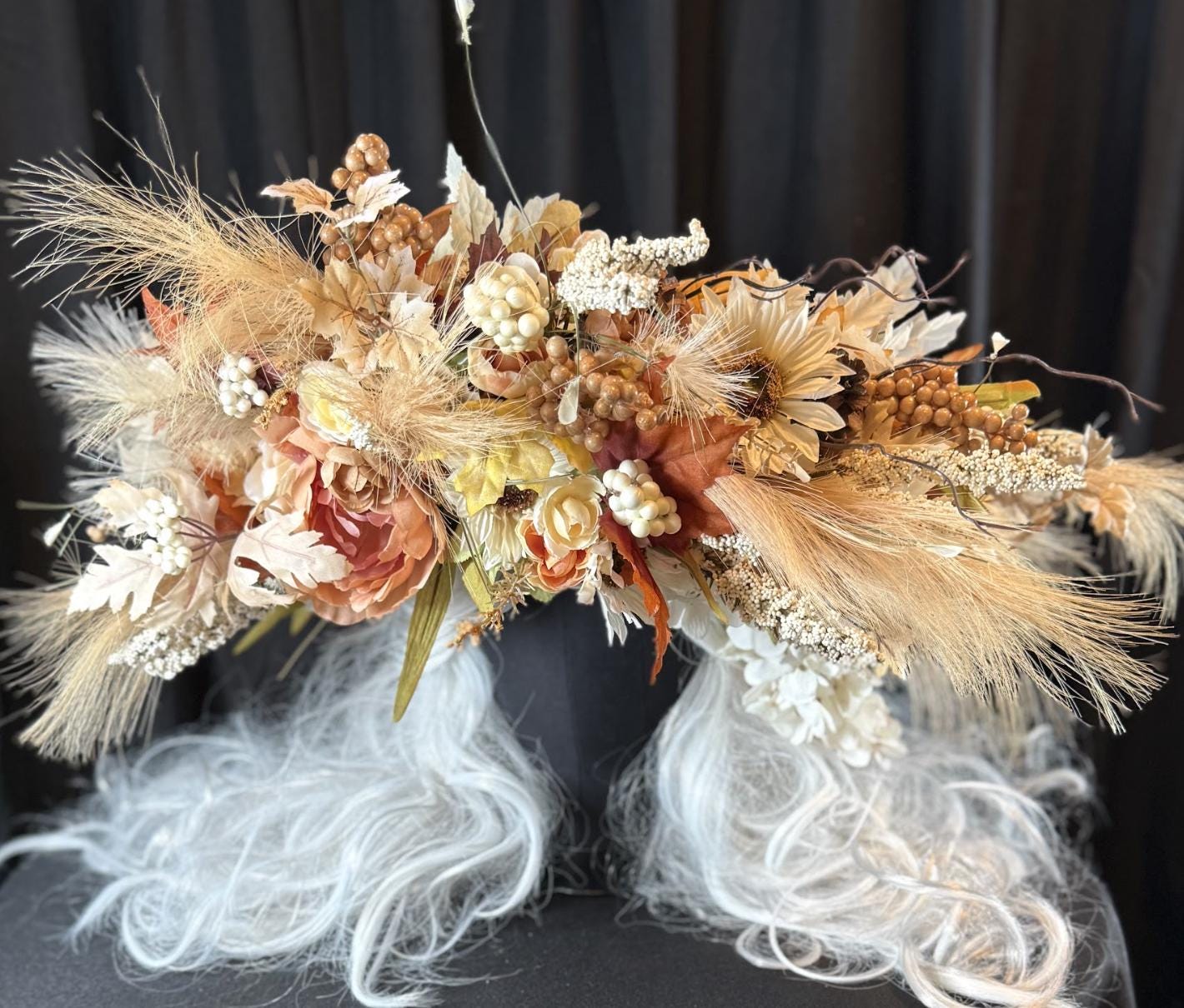 Ember Harvest Halo Crown, Fall Floral Halo, Seraphim Halo Crown, Autumn Crown, Fairy Crown, Ren Faire Costume, Photoshoot Prop