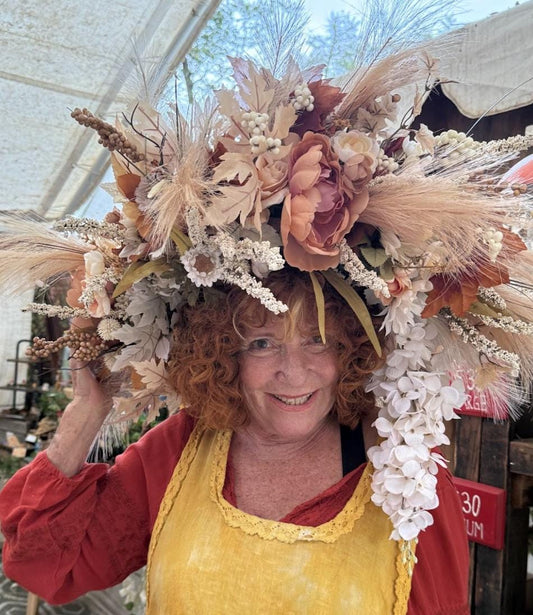 Ember Harvest Halo Crown, Fall Floral Halo, Seraphim Halo Crown, Autumn Crown, Fairy Crown, Ren Faire Costume, Photoshoot Prop