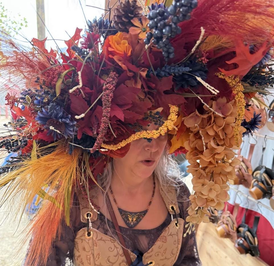 Autumn's Reign Halo Crown, Fall Floral Halo, Seraphim Halo Crown, Harvest Crown, Fairy Crown, Ren Faire Costume, Photoshoot Prop