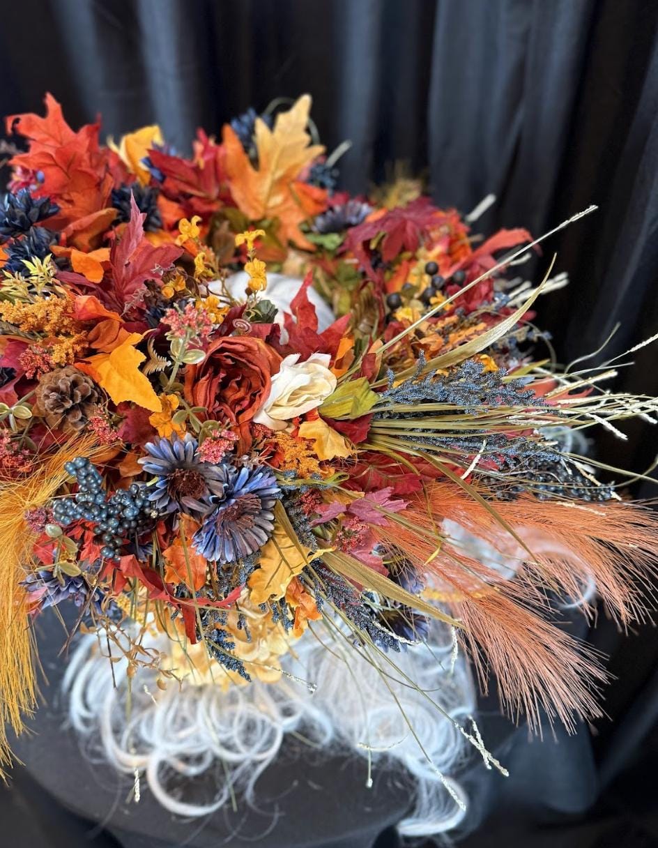 Autumn's Reign Halo Crown, Fall Floral Halo, Seraphim Halo Crown, Harvest Crown, Fairy Crown, Ren Faire Costume, Photoshoot Prop