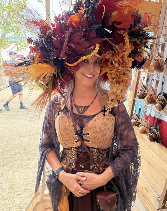 Autumn's Reign Halo Crown, Fall Floral Halo, Seraphim Halo Crown, Harvest Crown, Fairy Crown, Ren Faire Costume, Photoshoot Prop
