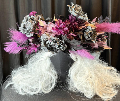 Midnight Coven Seraphim Halo, Black Floral Halo Crown, Witch Crown, Gothic Halo Headpiece, Fairy Crown, Ren Faire Costume, Photoshoot Prop