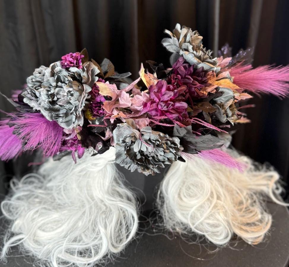 Midnight Coven Seraphim Halo, Black Floral Halo Crown, Witch Crown, Gothic Halo Headpiece, Fairy Crown, Ren Faire Costume, Photoshoot Prop