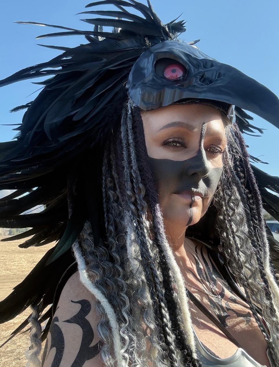Raven Warrior Fascinator, Raven Skull Crown, Feather Headdress, LARP Headpiece, Dark Fantasy Crown, Cosplay Headpiece, Ren Faire Costume